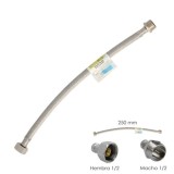 Latiguillo Flexible Acero Inoxidable Macho 1/2 - Hembra 1/2 - 250mm al por Mayor | Almacén de Ferretería