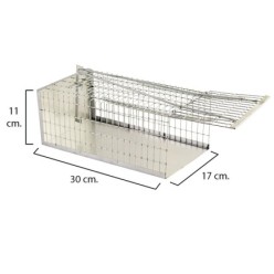 Trampa Ratas Jaula Metal Completa 30 x 17 x 11 cm,