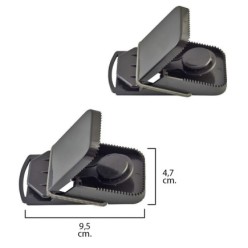 Trampa ratones plastico 9,5 x 4,7 cm, (Bolsa 2 unidades)