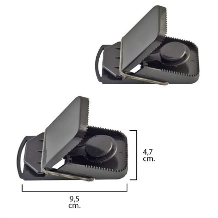 Trampa ratones plastico 9,5 x 4,7 cm, (Bolsa 2 unidades)