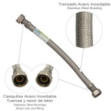 Latiguillo Flexible Reforzado Acero Inoxidable Termo Hembra 1/2" - Hembra 1/2" Longitud 300 mm al por Mayor | Almacén de Ferrete