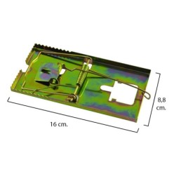 Trampa ratas metálica galvanizada 16 x 8,8 cm,