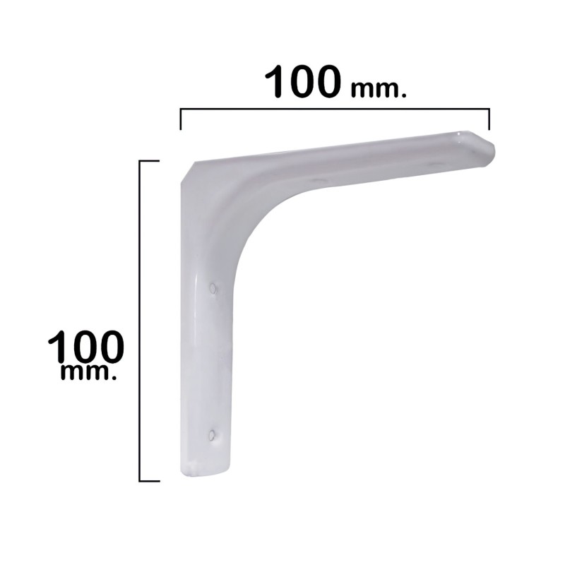 Palomilla Reforzada Blanca   100x100 mm,