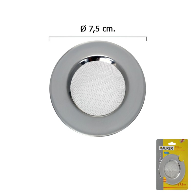 Filtro Cestillo Malla para Lavabo / Fregadero Inoxidable 7,5 cm,