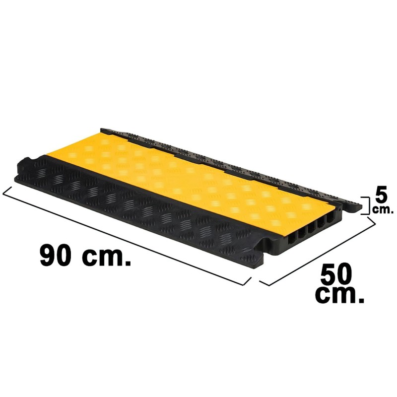 Pasacables Para Suelo 5 Canales 90x50x5 cm,