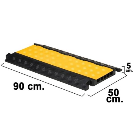 Pasacables Para Suelo 5 Canales 90x50x5 cm,