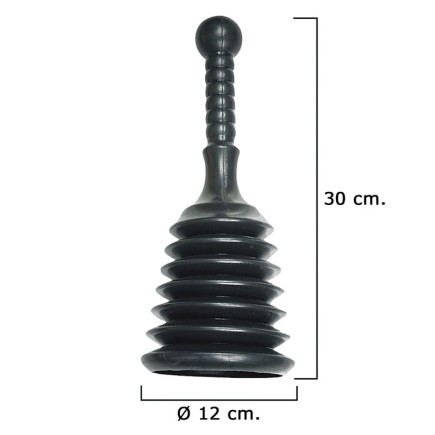 Desatascador Goma Fuelle         Ø 12 cm, /  Alto 30 cm,