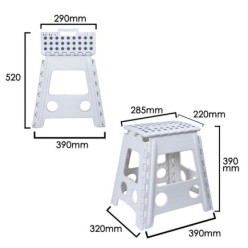 Taburete Plegable 29x22x39 cm,