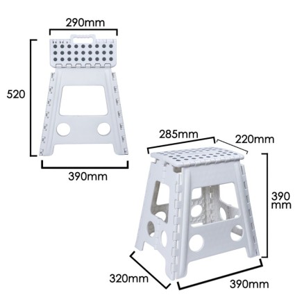 Taburete Plegable 29x22x39 cm,