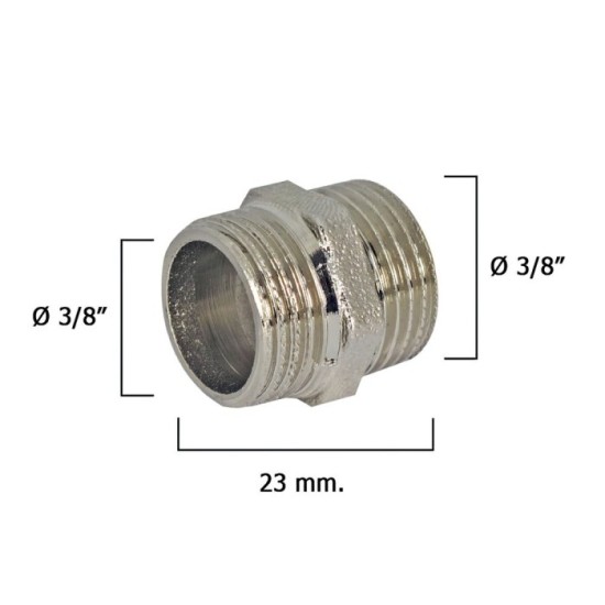 Machones Dobles Cromo      3/8" al por Mayor | Almacén de Ferretería