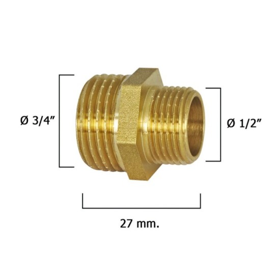 Machones Reductores Pulidos 3/4" A 1/2" al por Mayor | Almacén de Ferretería