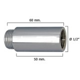 Alargadera Redonda Cromo  1/2" x 50 al por Mayor | Almacén de Ferretería