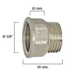 Alargadera Hexagonal Cromo 3/8x10 al por Mayor | Almacén de Ferretería