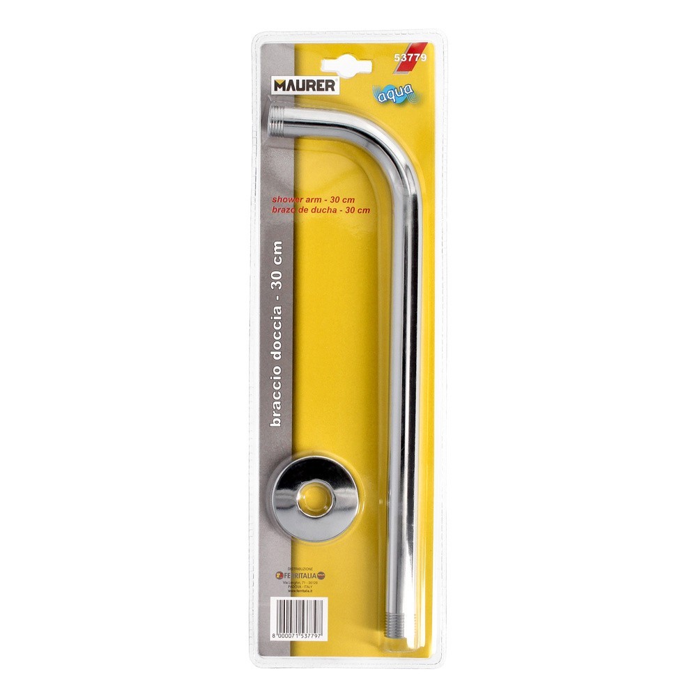 Brazo Ducha Laton  1/2" x 37+7 cm, Angulo recto, al por Mayor | Almacén de Ferretería