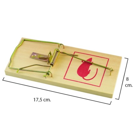 Trampa ratas madera 17,5 x 8 cm,