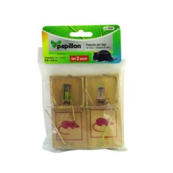 Trampas ratones madera 9,8 x 4,8 cm, (2 unidades)