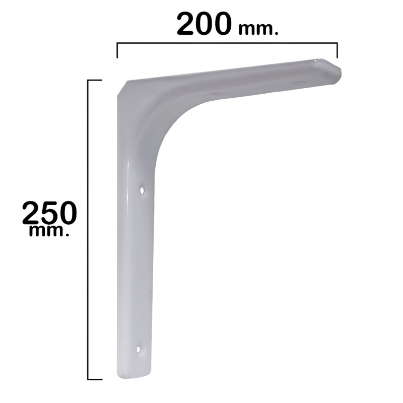 Palomilla Reforzada Blanca   250x200 mm,