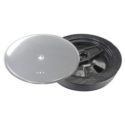 Tapa Bote Sifonico Pvc T 89 A Ø 110 mm, Con Aireador, Colo Inox,