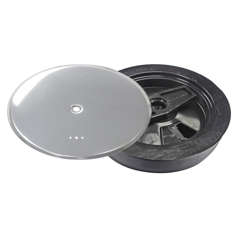 Tapa Bote Sifonico Pvc T 89 A Ø 110 mm, Con Aireador, Colo Inox,