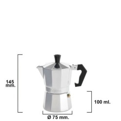 Cafetera Aluminio 2 Tazas (100 ml,) Classic