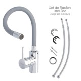 Grifo Monomando Fregadero Flexible Caño Alto, Grifo De Cocina Flexible Caño Alto,Cartucho ceramico Ø 35 mm, al por Mayor | Almac