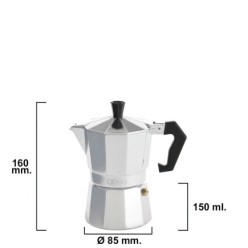 Cafetera Aluminio 3 Tazas (150 ml,) Classic
