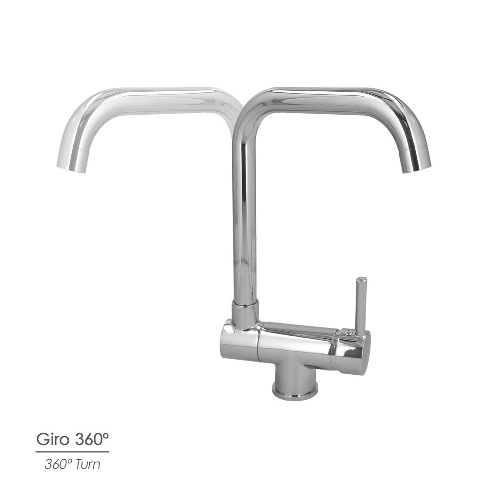 Monomando Fregadero Caño Alto Abatible, Grifo 360º, Chorro Aireado, Grifo Cocina, Grifo Alto, Grifo Fregadero al por Mayor | Alm