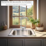 Monomando Fregadero Caño Alto Abatible, Grifo 360º, Chorro Aireado, Grifo Cocina, Grifo Alto, Grifo Fregadero al por Mayor | Alm