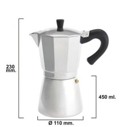 Cafetera Inducción Aluminio 9 Tazas (450 Ml,)