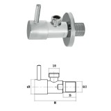 Llave De Escuadra Cerámica 1/2" - 3/8" al por Mayor | Almacén de Ferretería