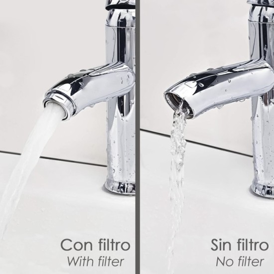 Atomizador Grifos / Monomando M28  (2 piezas) Filtro Aireador Grifo, Economizador de Agua, Difusor Grifo, Aireador Economizador 