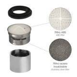 Atomizador Grifos / Monomando F22  (2 piezas) Filtro Aireador Grifo, Economizador de Agua, Difusor Grifo, Aireador Economizador 
