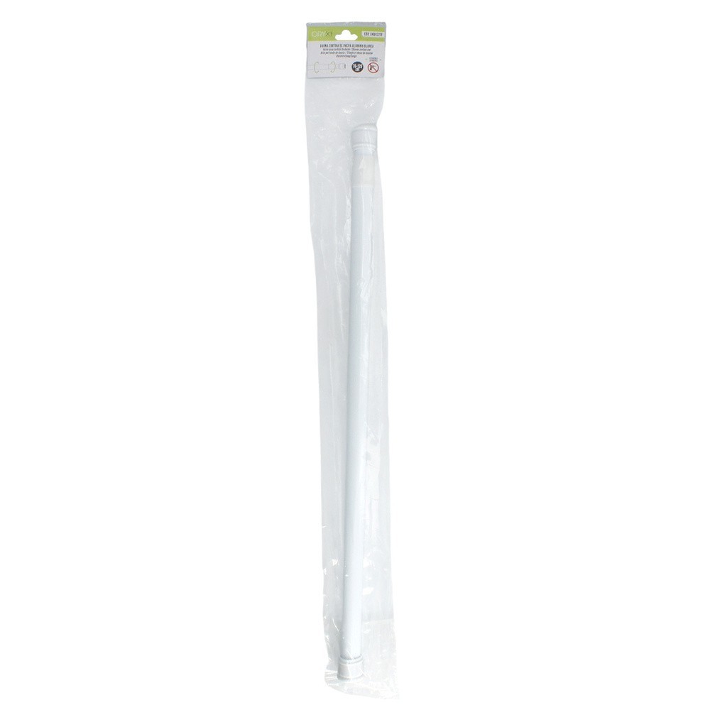 Barra Para  Cortina Ducha Extensible Aluminio Blanco 125 a 220 cm, al por Mayor | Almacén de Ferretería