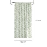 Cortina Ducha Hojas Verdes 180x200 cm, Impermeable al por Mayor | Almacén de Ferretería