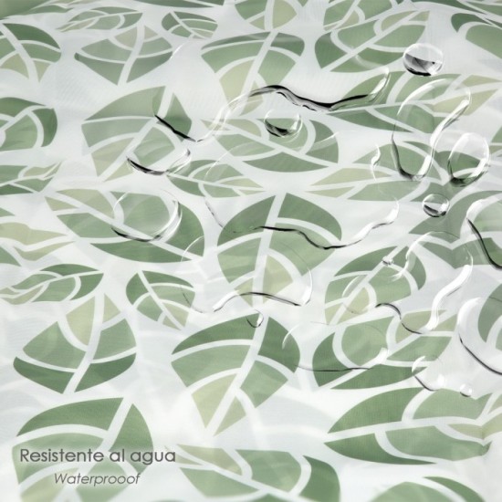 Cortina Ducha Hojas Verdes 180x200 cm, Impermeable al por Mayor | Almacén de Ferretería