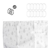 Cortina Ducha Gotas Gris 180x200 cm, Impermeable al por Mayor | Almacén de Ferretería