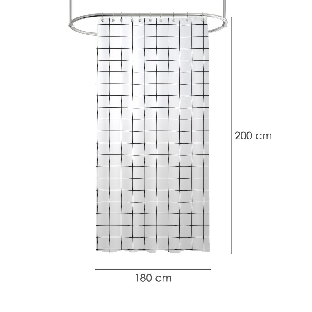 Cortina Ducha Cuadros 180x200 cm, Impermeable al por Mayor | Almacén de Ferretería