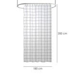 Cortina Ducha Cuadros 180x200 cm, Impermeable al por Mayor | Almacén de Ferretería