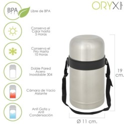 Termo Solidos y Liquidos Acero Inoxidable Antigoteo 750 Ml,