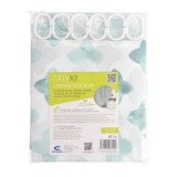 Cortina Ducha Geometrica Azul 180x200 cm, Impermeable al por Mayor | Almacén de Ferretería