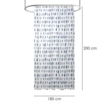 Cortina Ducha Matrix Azul 180x200 cm, Impermeable al por Mayor | Almacén de Ferretería