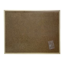 Corcho Pared 45x60 cm, Marco Madera Con 6 Chinchetas