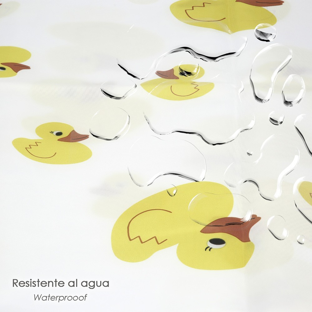Cortina Ducha Patitos 180x200 cm, Impermeable al por Mayor | Almacén de Ferretería