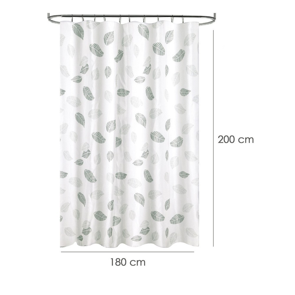 Cortina Ducha Tela Hojas 180 x 200 cm, Cortina baño, Cortina Tela Impermeable Con Anillas al por Mayor | Almacén de Ferretería