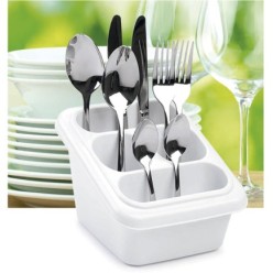 Escurrecubiertos Plástico Con Bandeja Antigoteo,