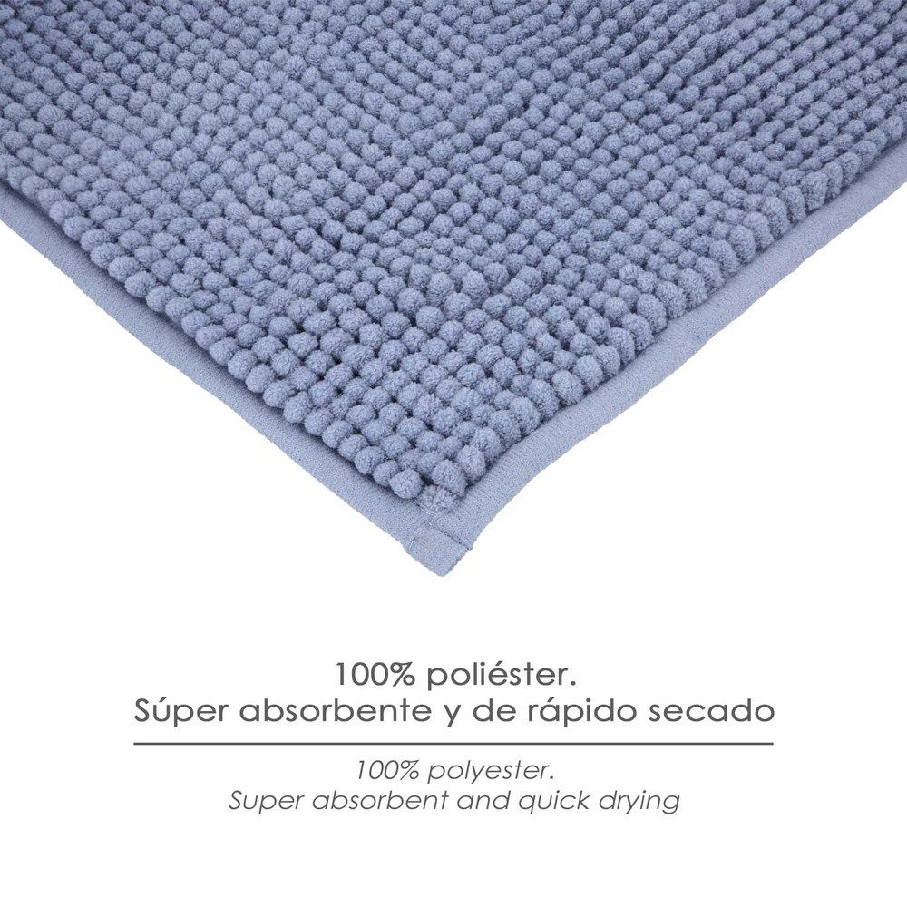 Alfombra Baño Poliéster Chenilla 50x80 cm, Azul, al por Mayor | Almacén de Ferretería
