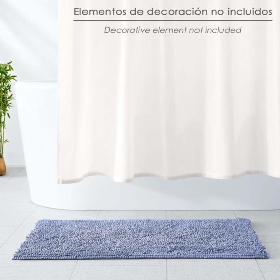 Alfombra Baño Poliéster Chenilla 50x80 cm, Azul, al por Mayor | Almacén de Ferretería