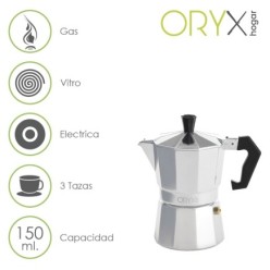 Cafetera Aluminio 3 Tazas (150 ml,) Classic