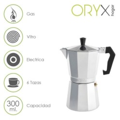Cafetera Aluminio 6 Tazas (300 ml,) Classic