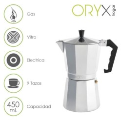 Cafetera Aluminio 9 Tazas (450 ml,) Classic